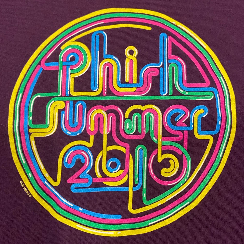 Phish 2010 Summer Tour Concert T Shirt Purple Graphic Print Tee S Small